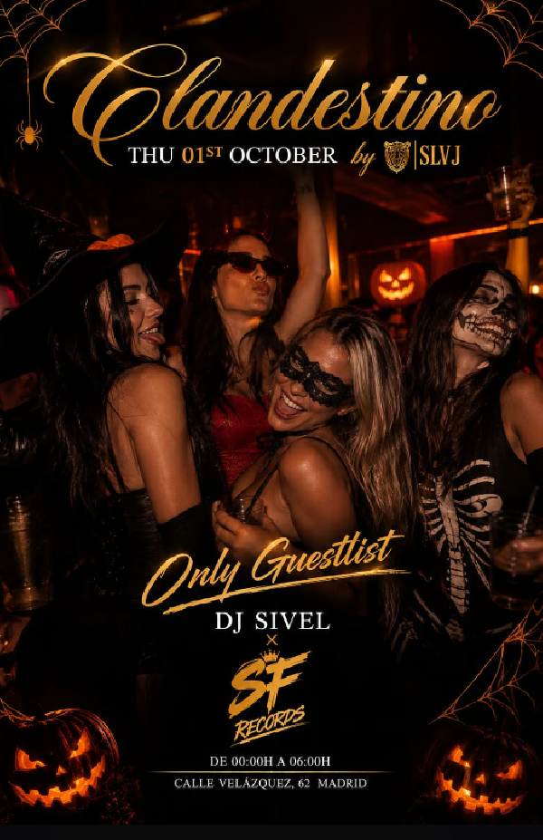 Discoteca Feten Club Clandestino by SLV Madrid Fiesta Jueves